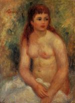 Seated young woman nude 1910
